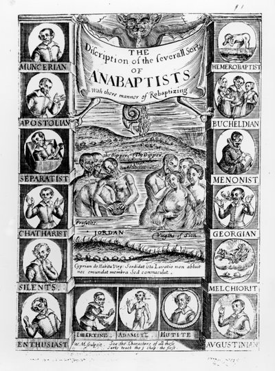 Description of the Several Sorts of Anabaptists, 1645 by English School